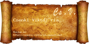 Csenki Viktória névjegykártya