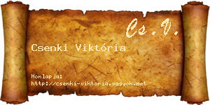 Csenki Viktória névjegykártya